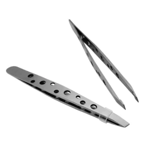 Wholesale Multifunctional Stainless Steel Eyebrow Comb Tweezers Low Price Extension Picker with Slanted Tip for Beauty Use