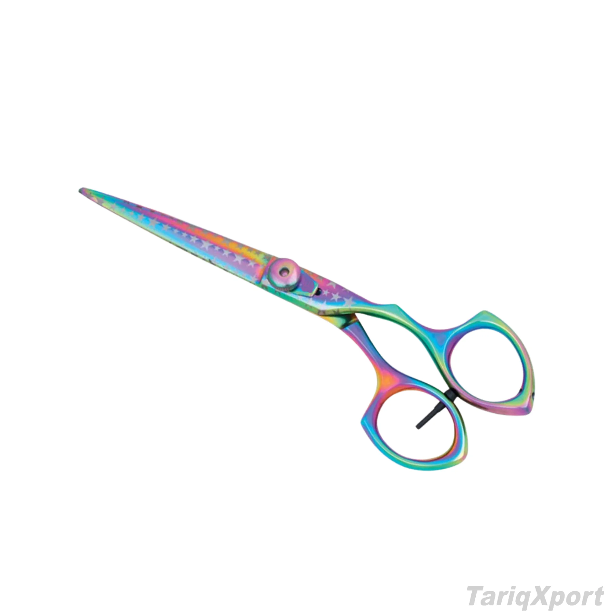 Professional Stainless Steel Sharp Foldable Lightweight Right-Handed Barber Hair Cutting Scissors 7 Inches Multi Coated Design - Image 6