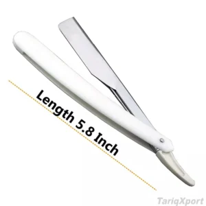 Professional Stainless Steel Barber Razor Steel Handle Steel Color Straight Edge Design Body Face Use Beard Shaving Custom Logo