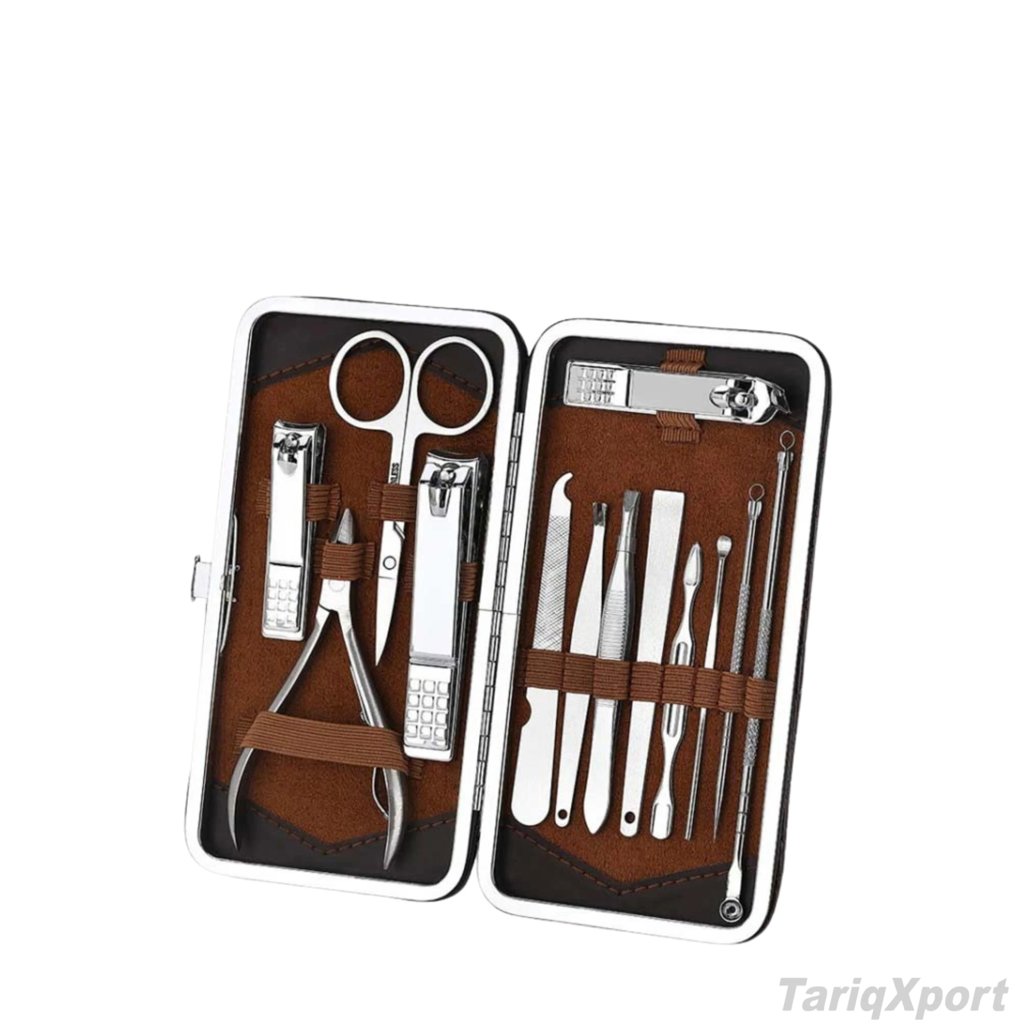 Professional Luxurious Stainless Steel Manicure Pedicure Kit Comfortable Handle 7 1 Tools Nail Cutter Cuticle Single Case Custom - Image 2