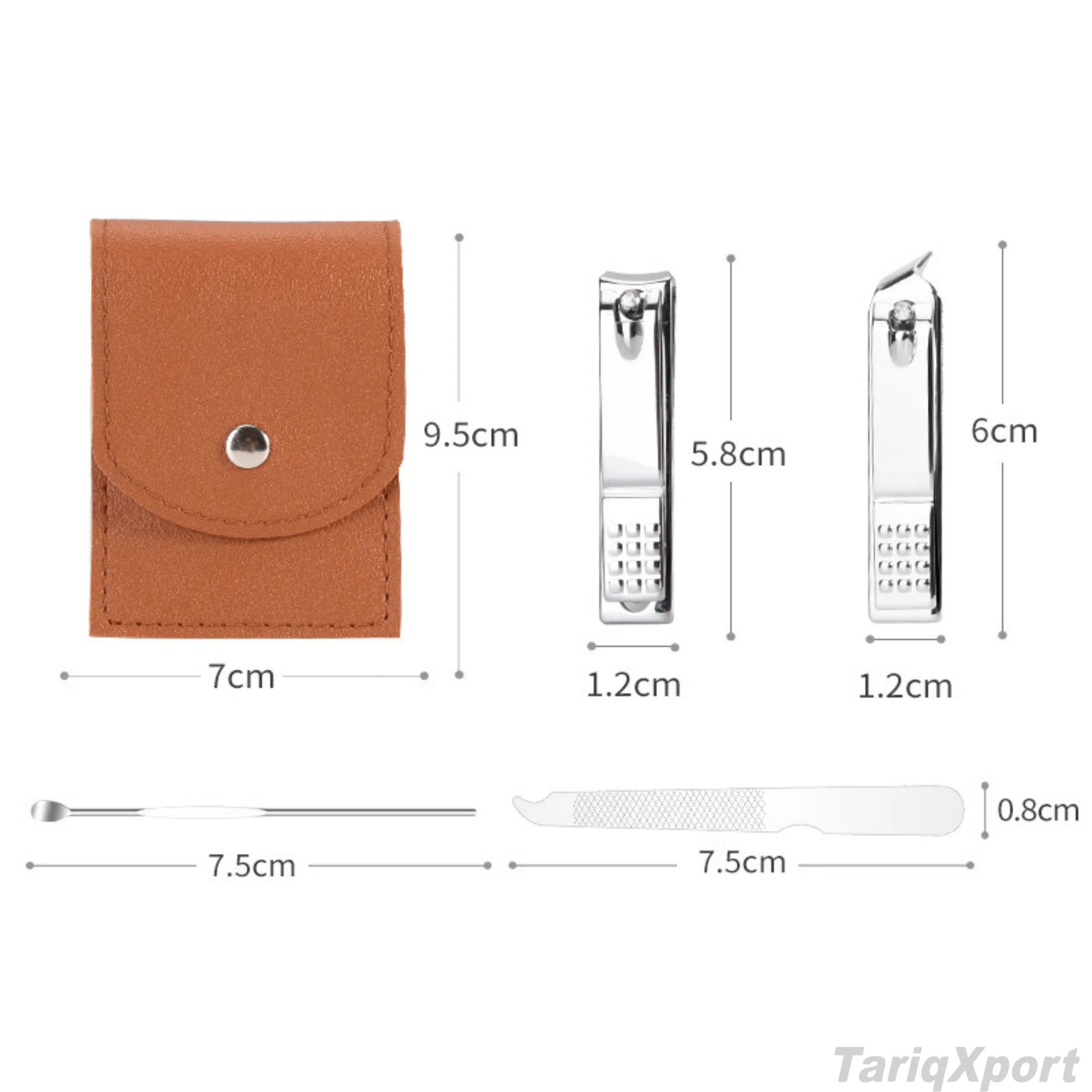 Custom High-quality 4-in-1 4Pcs Stainless Steel Manicure Set Mini Portable Nail Clippers Nail Trimmer for All Ages - Image 3