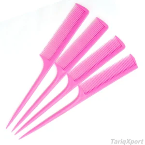 Wholesale Eco-Friendly Ionic Fashion Classic Large Rat Tail Comb Plastic Handle Custom Logo Option Salon Home Use Durable Hair