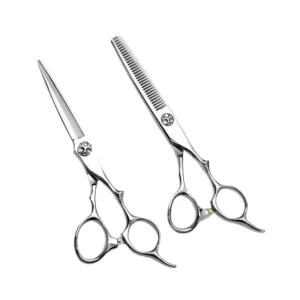 Premium Quality Professional Barber Hair Scissors Set Pakistan Origin 440C Stainless Steel Sharp Foldable 6 Inch Hairdressing