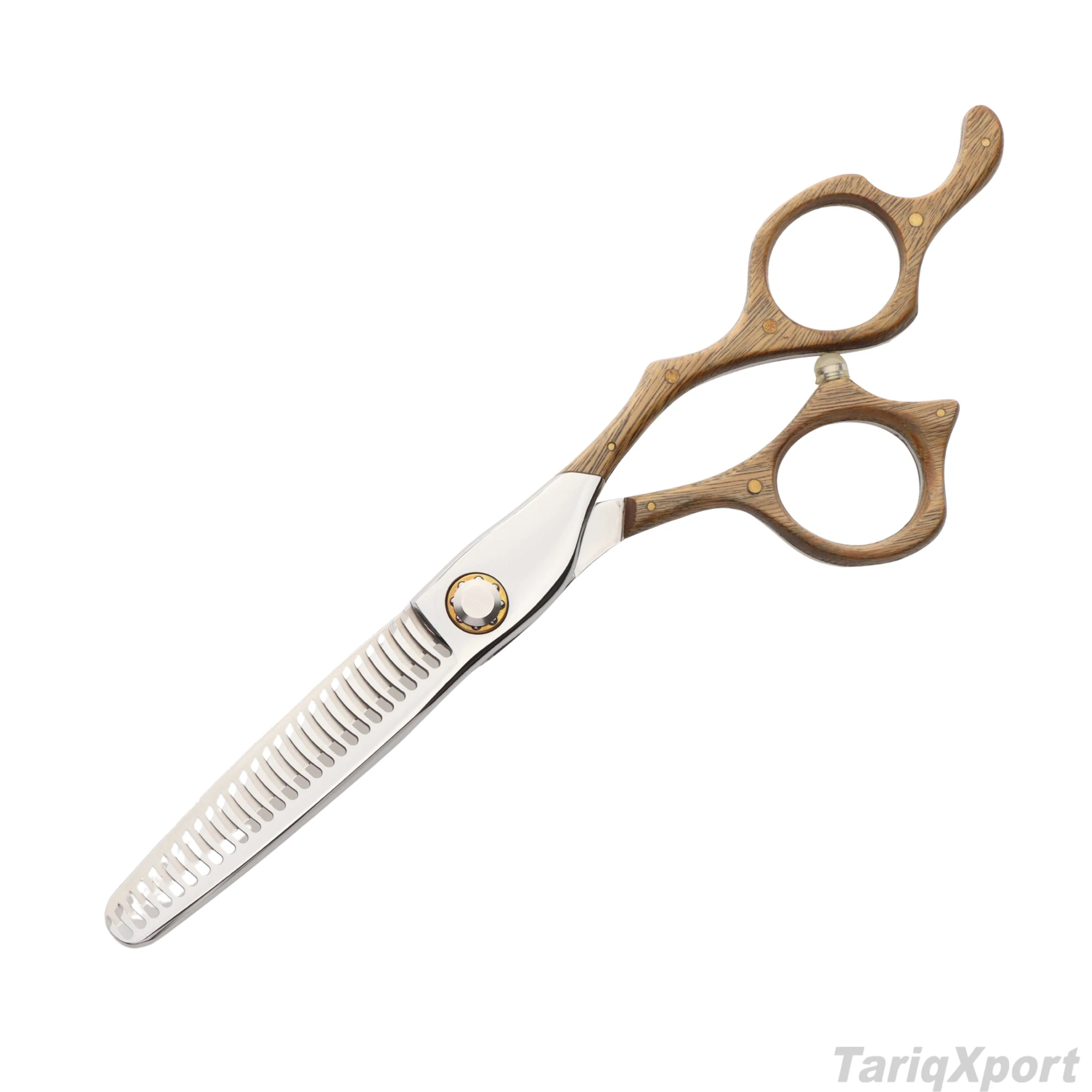 Professional 6 Inch Barber Hair Cutting Scissors Wooden Handle Sharp Blade Stainless Steel Salon Hairdressing Scissors Tool - Image 6