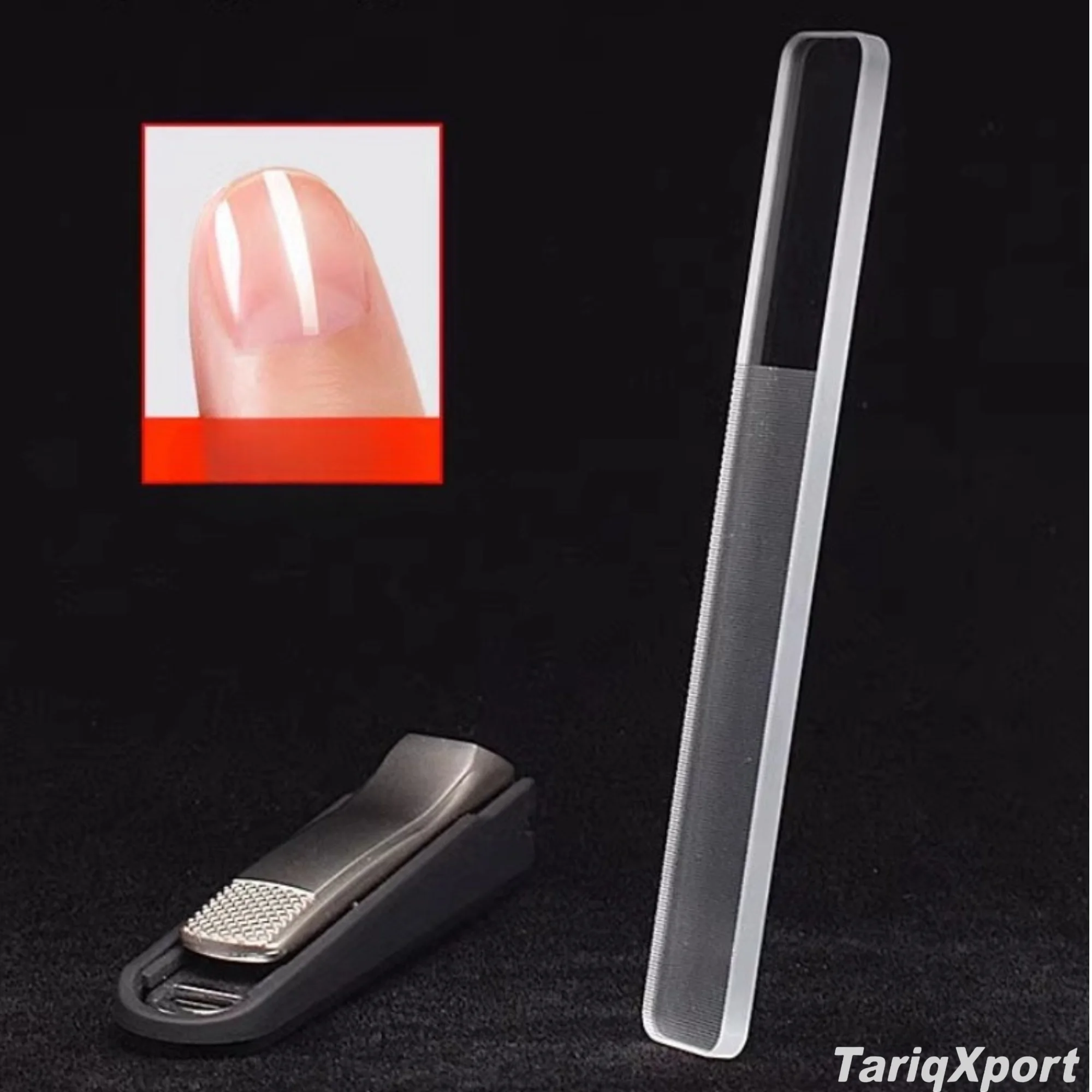 Custom Laser Printing Manicure Pedicure Tools Clear Washable Double Sided Straight Nano Glass Nail Files for Natural Nails Care - Image 6