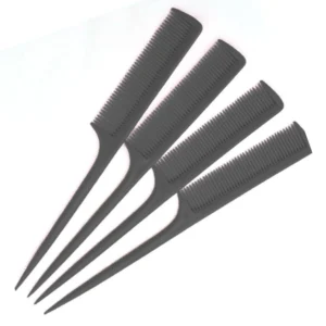 Wholesale Eco-Friendly Ionic Fashion Classic Large Rat Tail Comb Plastic Handle Custom Logo Option Salon Home Use Durable Hair