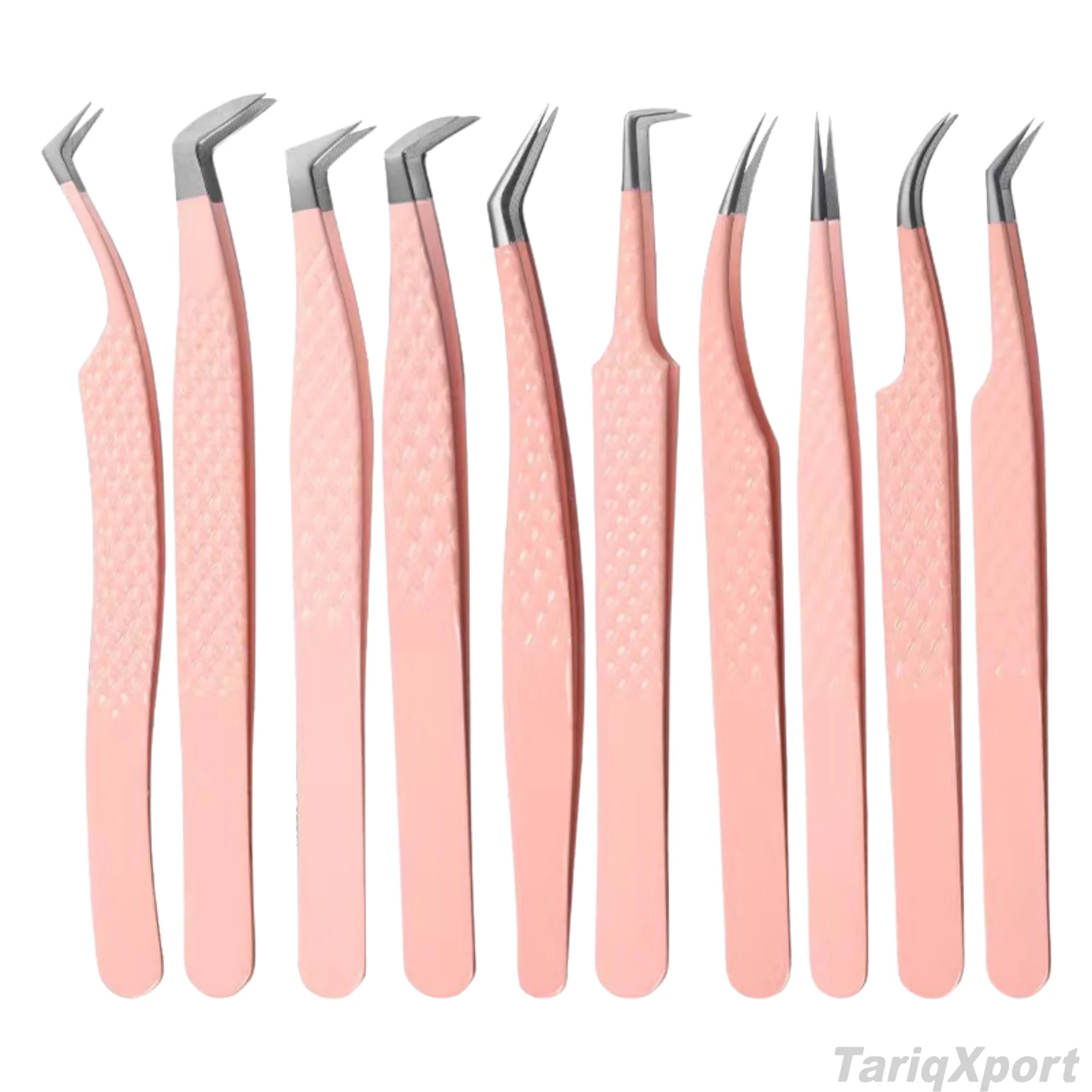 Anti-slip Professional Eyelash Extension Tweezers Stainless Steel Curved Tip Lashes Comfortable Handle Custom Logo - Image 5