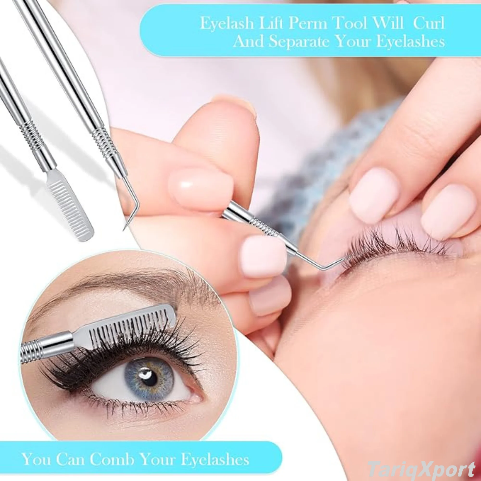 Stainless Steel Metal Lash Lift Rods Eyelash & Eyebrow Perming Tinting Curling Extensions Supplies with Lash Separator Tool - Image 4