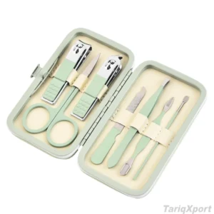 Professional 7 in 1 Stainless Steel Manicure Pedicure Set Nail Clipper Durable Beauty Care Tools Travel Case Custom Logo