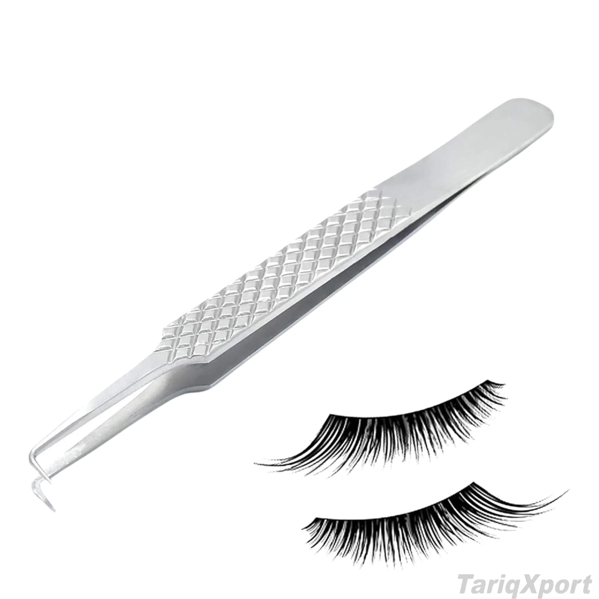 Professional Eyelash Fine Tip Shaped Tweezers Stainless Steel Printed Handle Eyelash Tweezers For Beauty with Costum Logo - Image 3