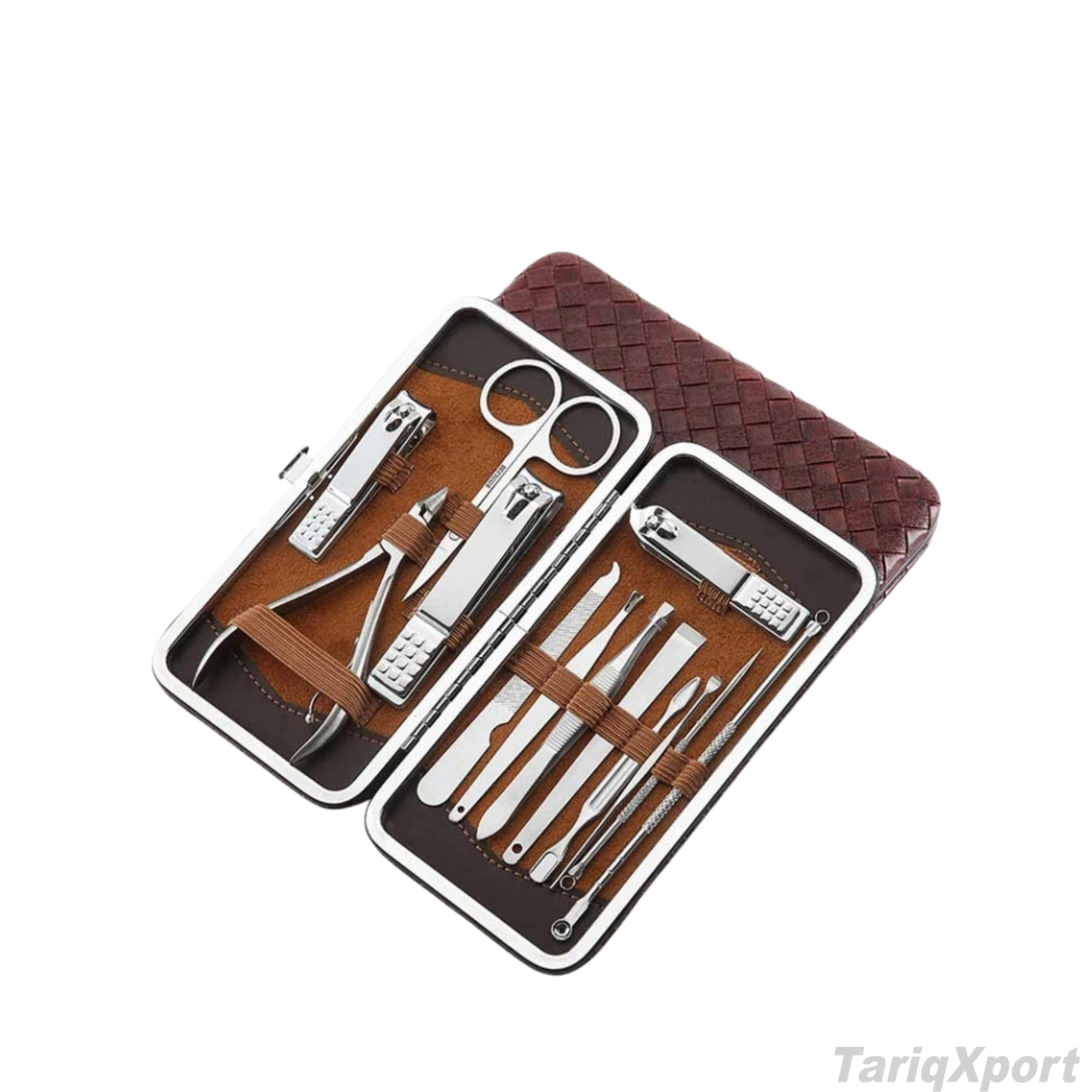 Professional Luxurious Stainless Steel Manicure Pedicure Kit Comfortable Handle 7 1 Tools Nail Cutter Cuticle Single Case Custom - Image 6