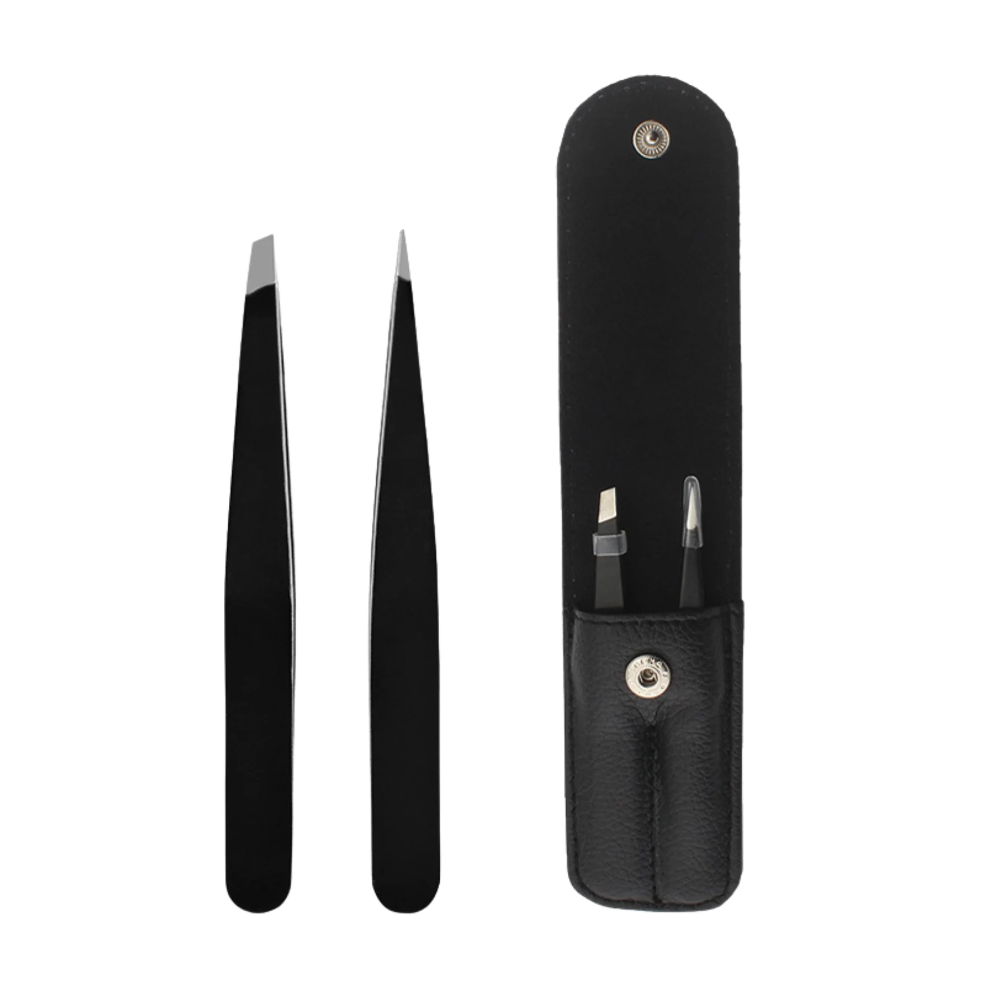 Wholesale High Quality Eco-Friendly Anti-Static Customized Color Stainless Steel Reusable Lightweight Eyelash Eyebrow Tweezers