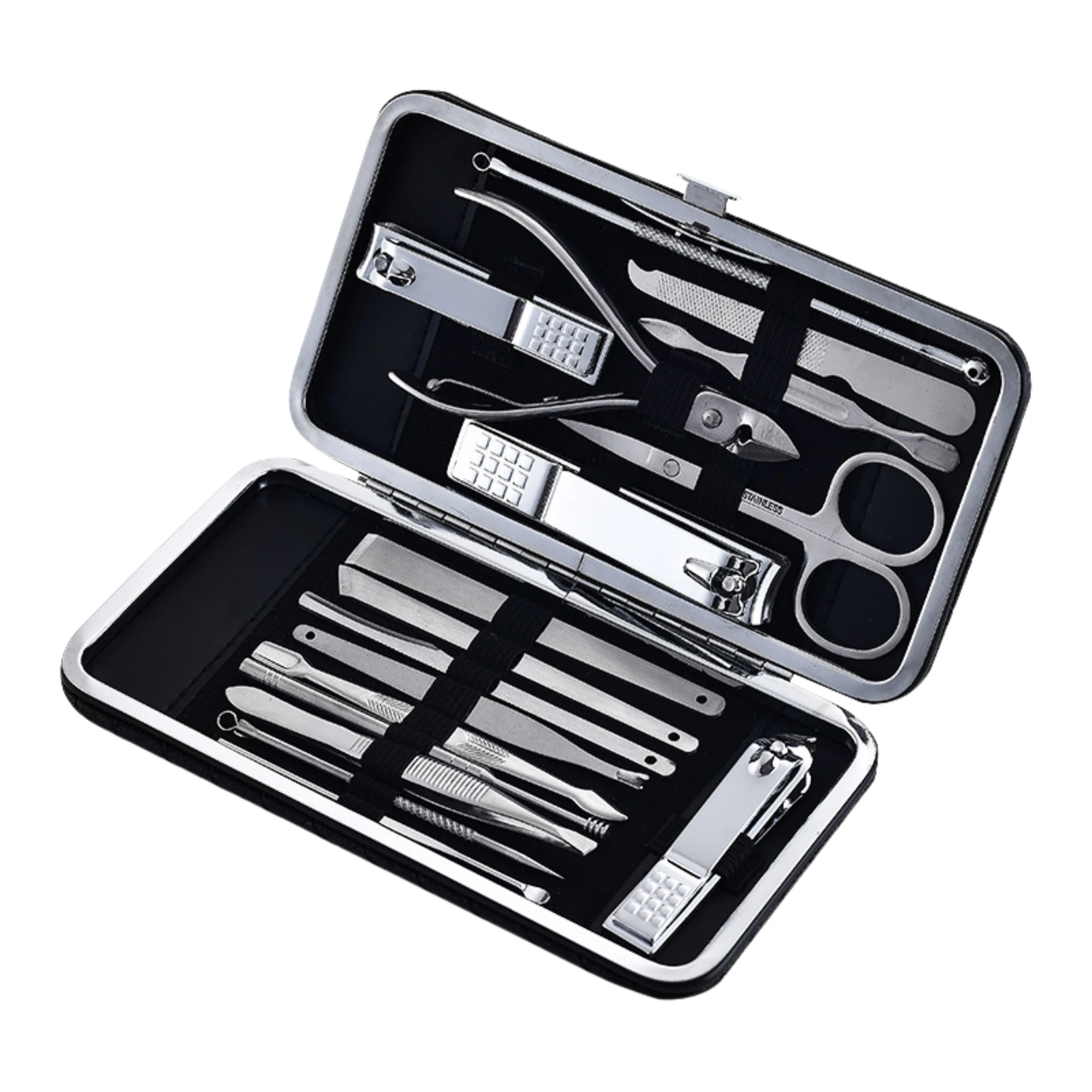 Custom Stainless Steel Classic Professional Durable Multi-functional Single Spring Kit (3-in-1 10-in-1) for Manicure Pedicure