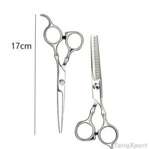 TariqXport Best Selling Barber Kit with Hair Thinning Scissors and Mirror Polish Hair Cutting Set in Leather Case