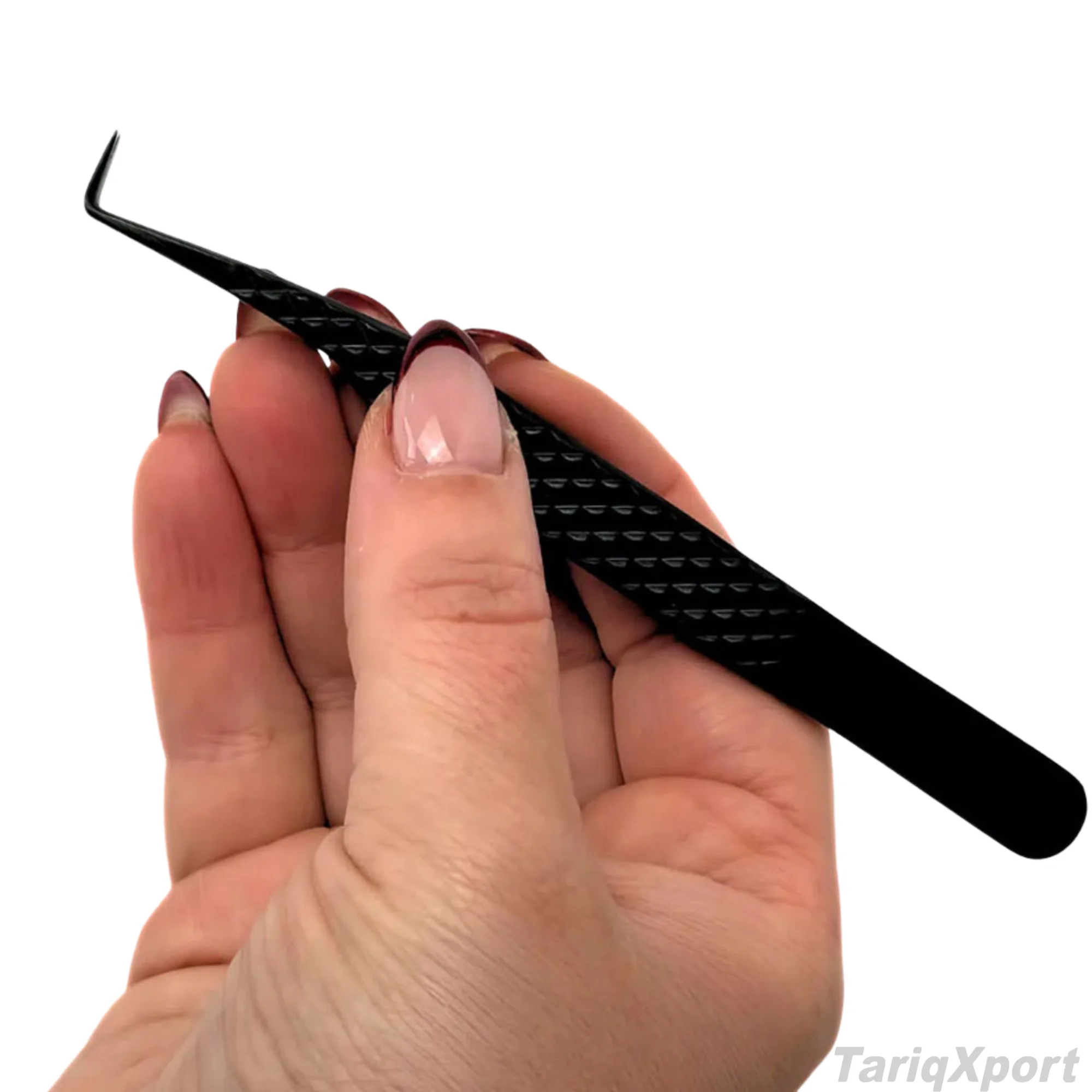 High Precision Professional TARIQXPORT Custom Logo Eyelash Tweezers Lash Extension Application Anti-Static Stainless Steel - Image 3