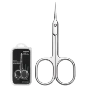 Professional Stainless Steel Cuticle Scissors Extra Fine Curved Blade Super Slim Design Comfortable Handle for Russian Manicure