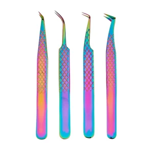 Factory Custom Logo Design Professional High Quality Stainless Steel Smooth Tip Precision Eyelash Extension Tweezers