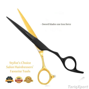 Professional 4Cr13 Stainless Steel Barber Scissors Kit Right-Handed Foldable Lightweight Hair Cutting Thinning Scissor