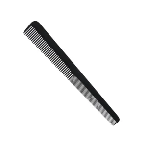 Gloway Professional Salon Ionic Eco-Friendly Fashion Large Plastic Wide Fine Tooth Black Tapered Barbering Styling Combs