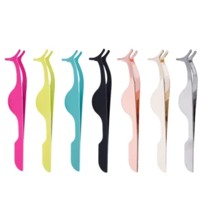 Wholesale Low Price Professional Stainless Steel False Eyelashes Applicator Tool Comfortable Handle Custom Logo Packaging