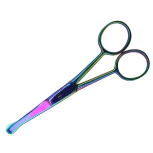 Professional Stainless Steel Straight Sharp Eyebrow Scissors Comfortable Handle Custom Logo Beauty Salon Use Women’s Mini Safety
