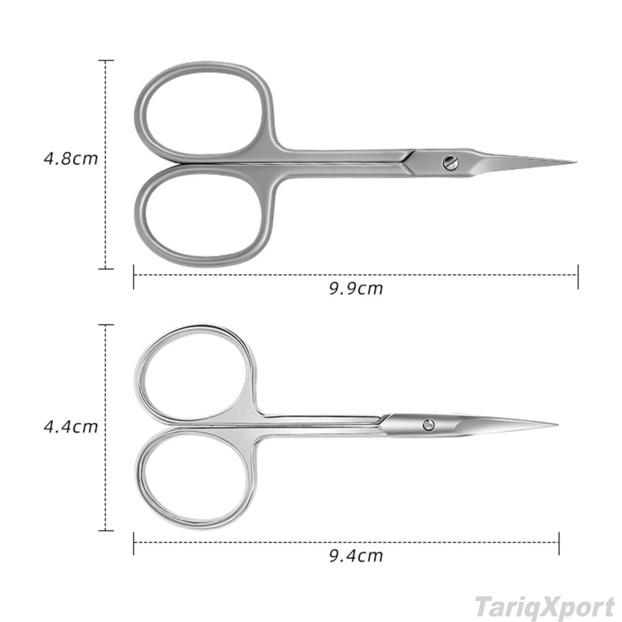 Professional Beauty Stainless Steel Sharp Straight Eyebrow Scissors Cuticle & Dead Skin Trimmer for Nail Art & Pedicure - Image 3
