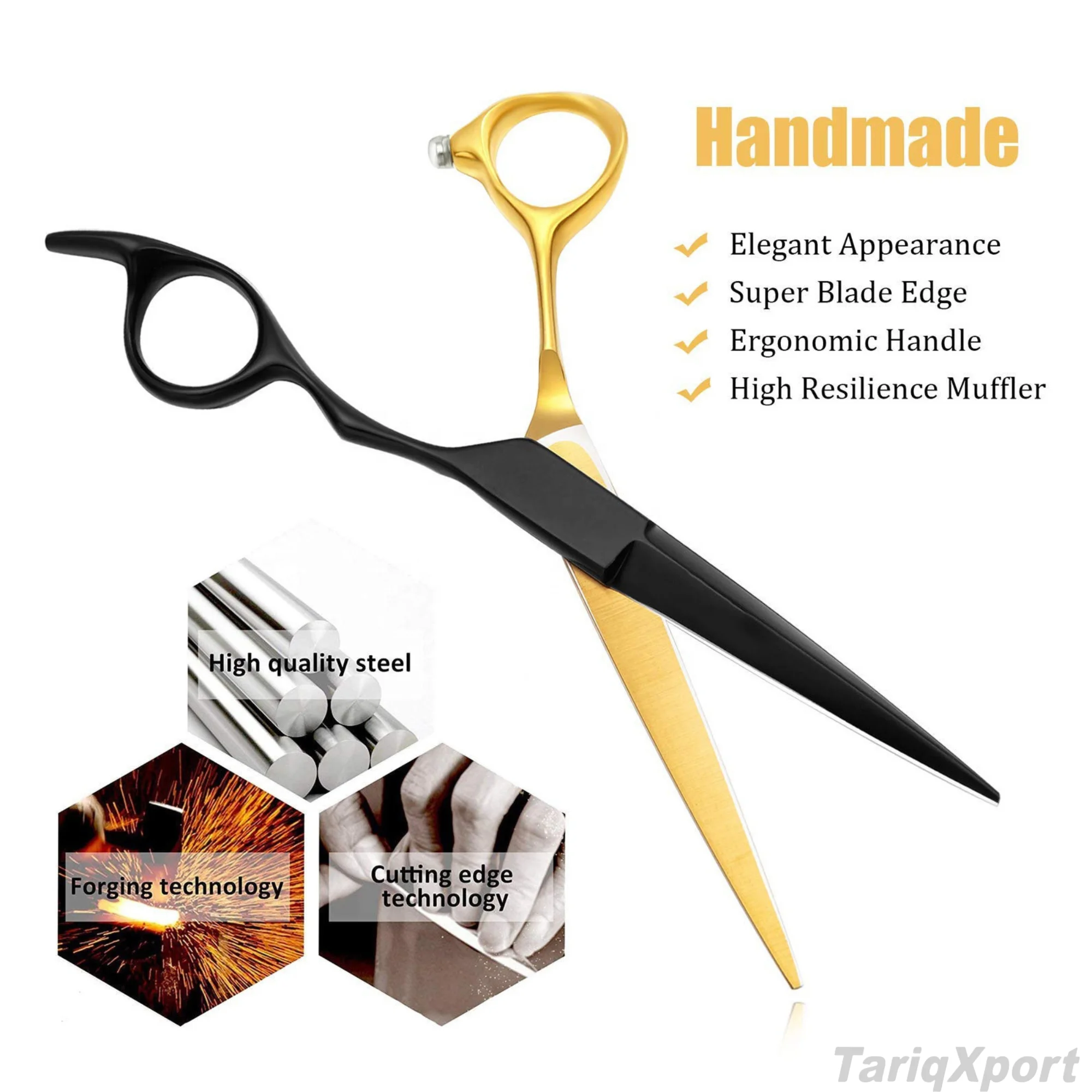 Professional 4Cr13 Stainless Steel Barber Scissors Kit Right-Handed Foldable Lightweight Hair Cutting Thinning Scissor - Image 5
