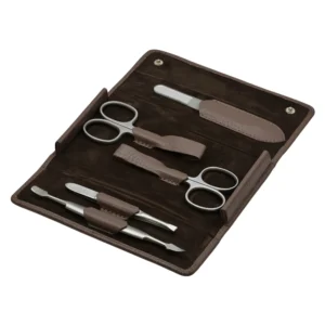 Professional 5-Piece Manicure Kit Stainless Steel Nail Scissor Clipper File Pusher Portable Classic Style Bag Packaging