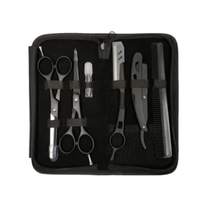 Barber Scissors Thinning Shears Kit Stainless Steel Right-Handed Long Handle for Precision Hair Cutting Salon Grade Haircutting