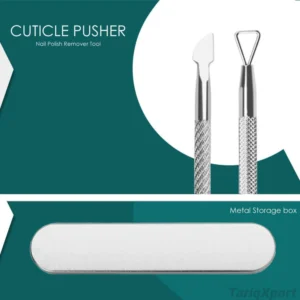 Nail Cuticle Pusher Cuticle Remover Stainless Steel Dual-End Nail Pusher Tool Set For Manicure Cuticle Care