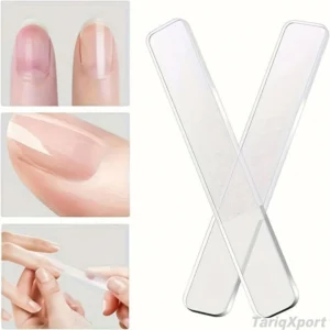 Professional Transparent Straight Pattern Nano Crystal Glass Nail Shiner Nail Polisher & Buffer File for Nail Care