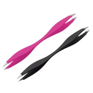 TARIQXPORT Professional Customized Curved Double Ended Eyebrow Tweezer Stainless Steel Pointed Lightweight Luxury Precision