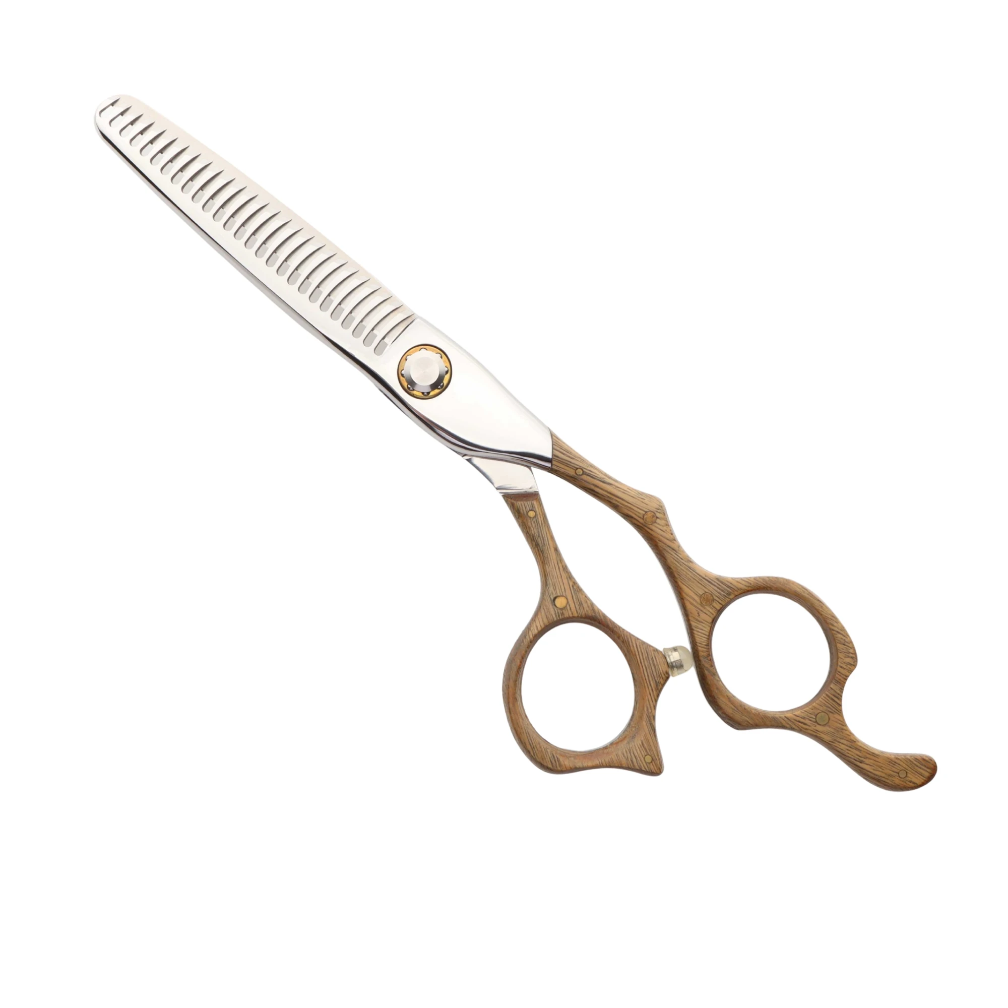 Professional 6 Inch Barber Hair Cutting Scissors Wooden Handle Sharp Blade Stainless Steel Salon Hairdressing Scissors Tool