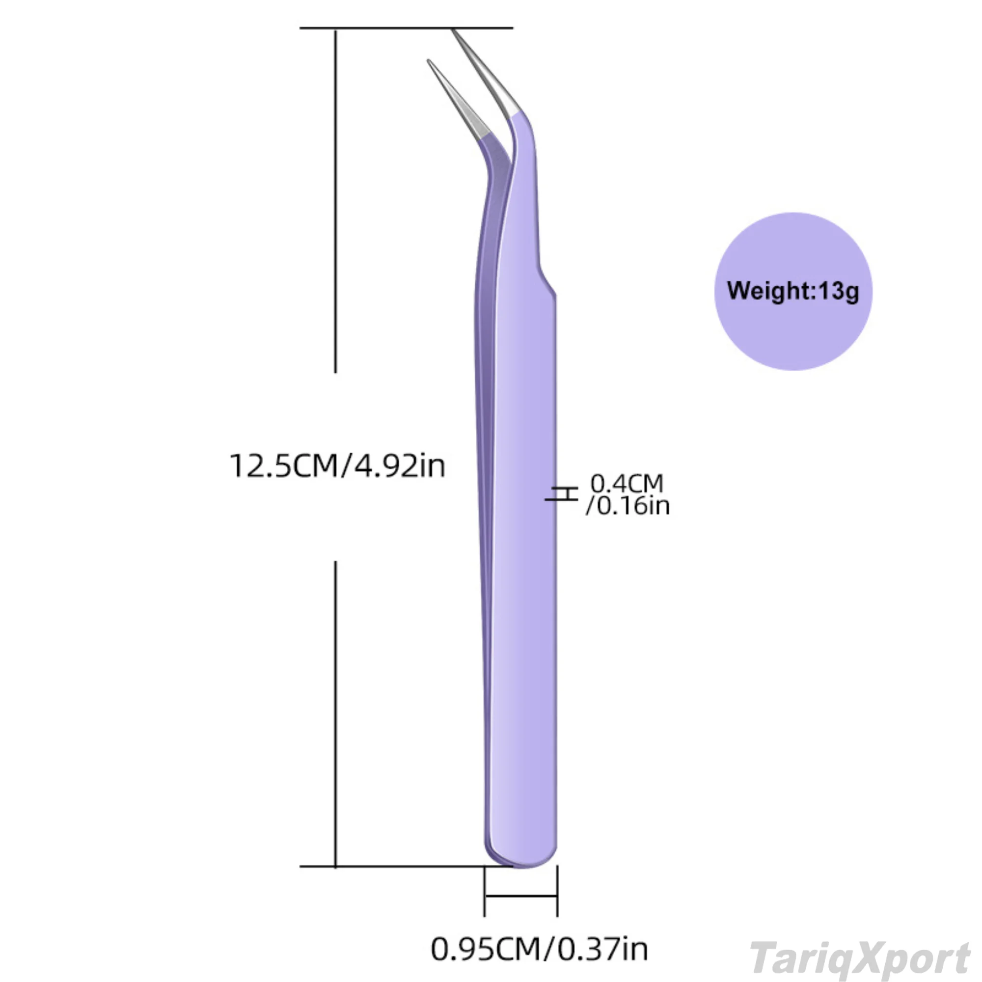 Precision Stainless Steel Eyelash Tweezers Smooth Tip Pointed For Eyelash Extension Purple Pink Red Black Colors - Image 3