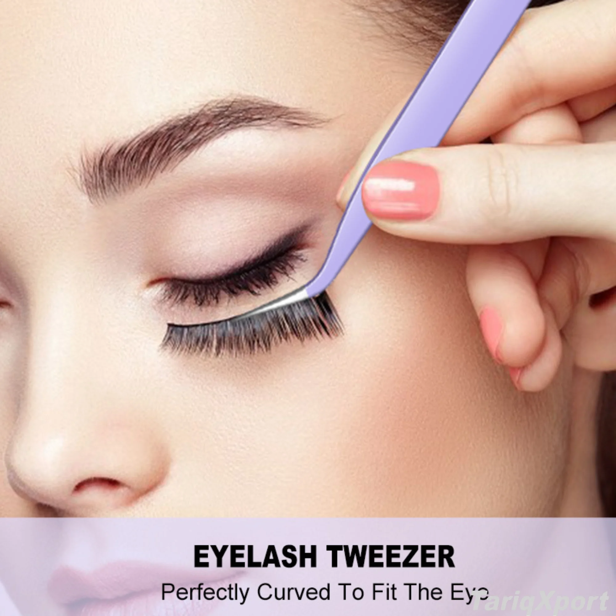 Precision Stainless Steel Eyelash Tweezers Smooth Tip Pointed For Eyelash Extension Purple Pink Red Black Colors - Image 5