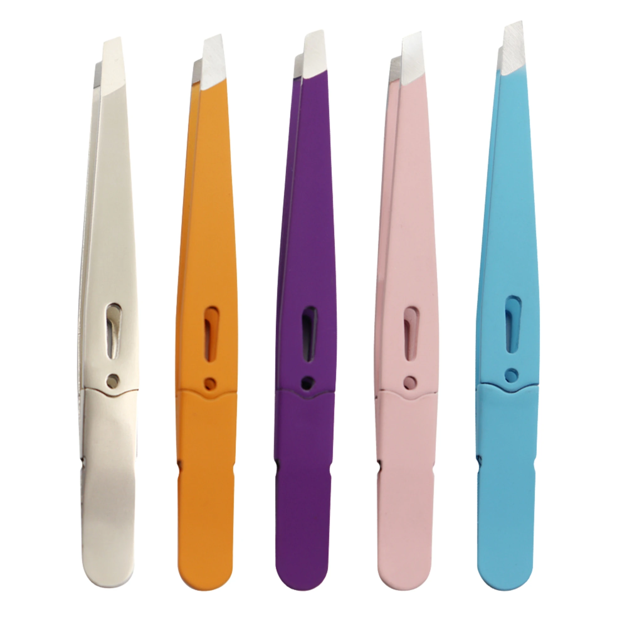 Precision Professional Eyebrow Tweezers Stainless Steel Pointed Tip Curved Lightweight Eco-Friendly Luxury Eyelash Tweezers