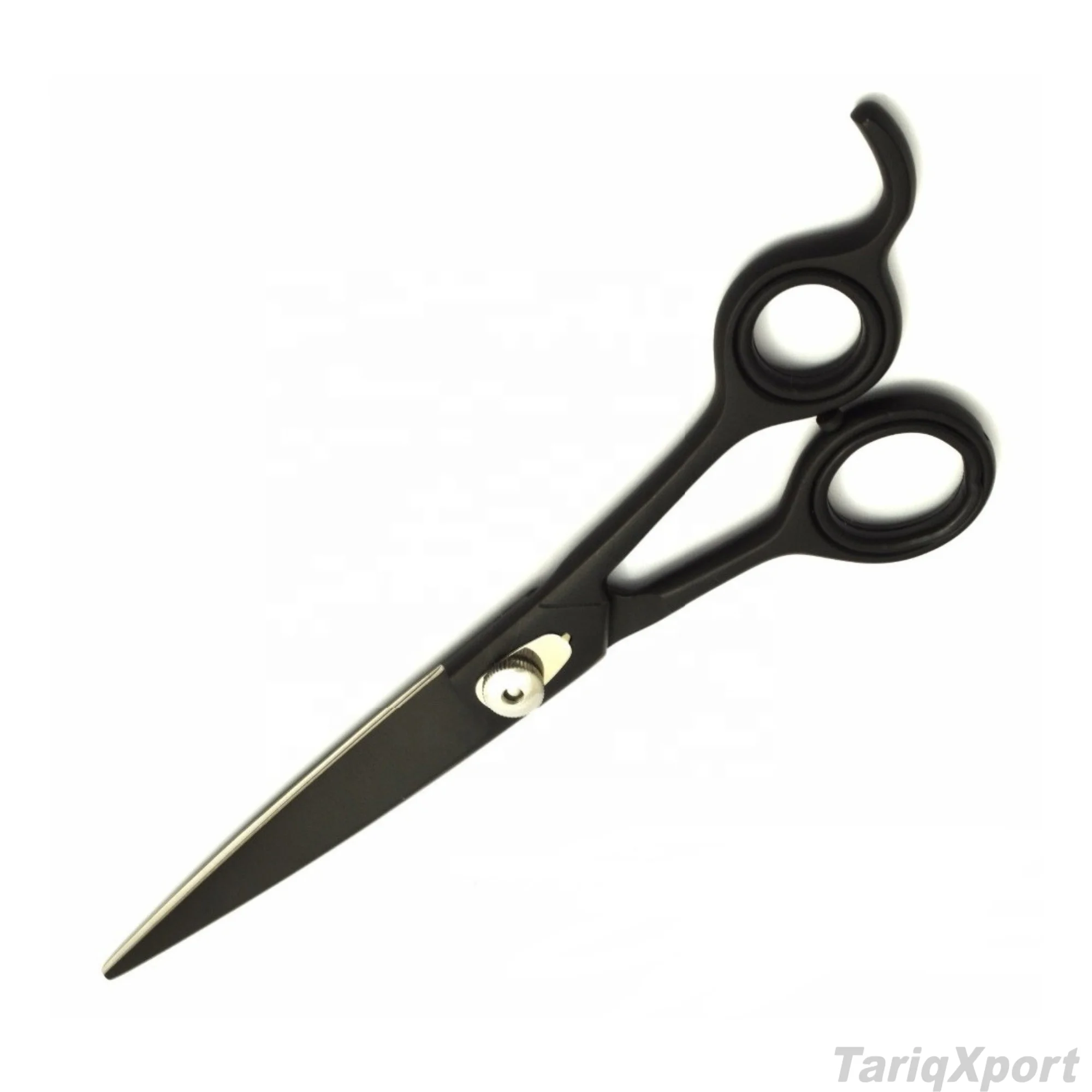 Professional Hair Scissors Stainless Steel Sharp Blade Black Plastic Handle Right Handed Long Handle - Image 6