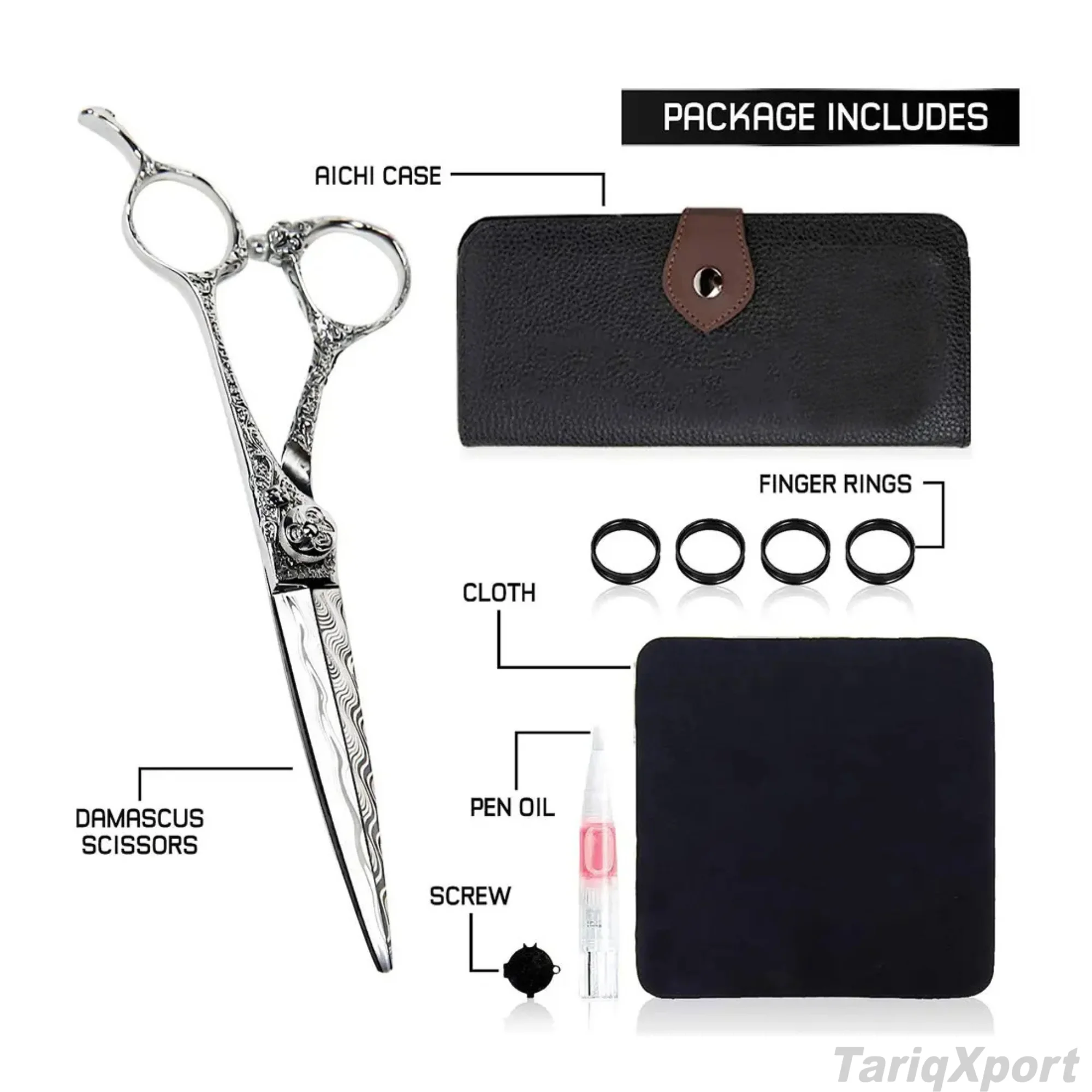 Professional 6 Inch Stainless Steel Lightweight Long Handle Right-Handed Barber Thinning Scissors Customized Logo Sharp Hair - Image 3