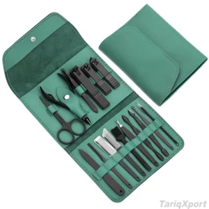Premium Luxurious 16-Piece Black Coated 5-in-1 7-in-1 Stainless Steel Professional Pedicure Kit Durable Blades Customizable
