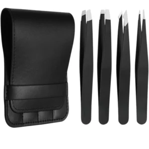 Professional Stainless Steel Tweezers for Eyebrows Durable Comfortable Handle Custom Logo for Facial Hair Splinter Ingrown Hair