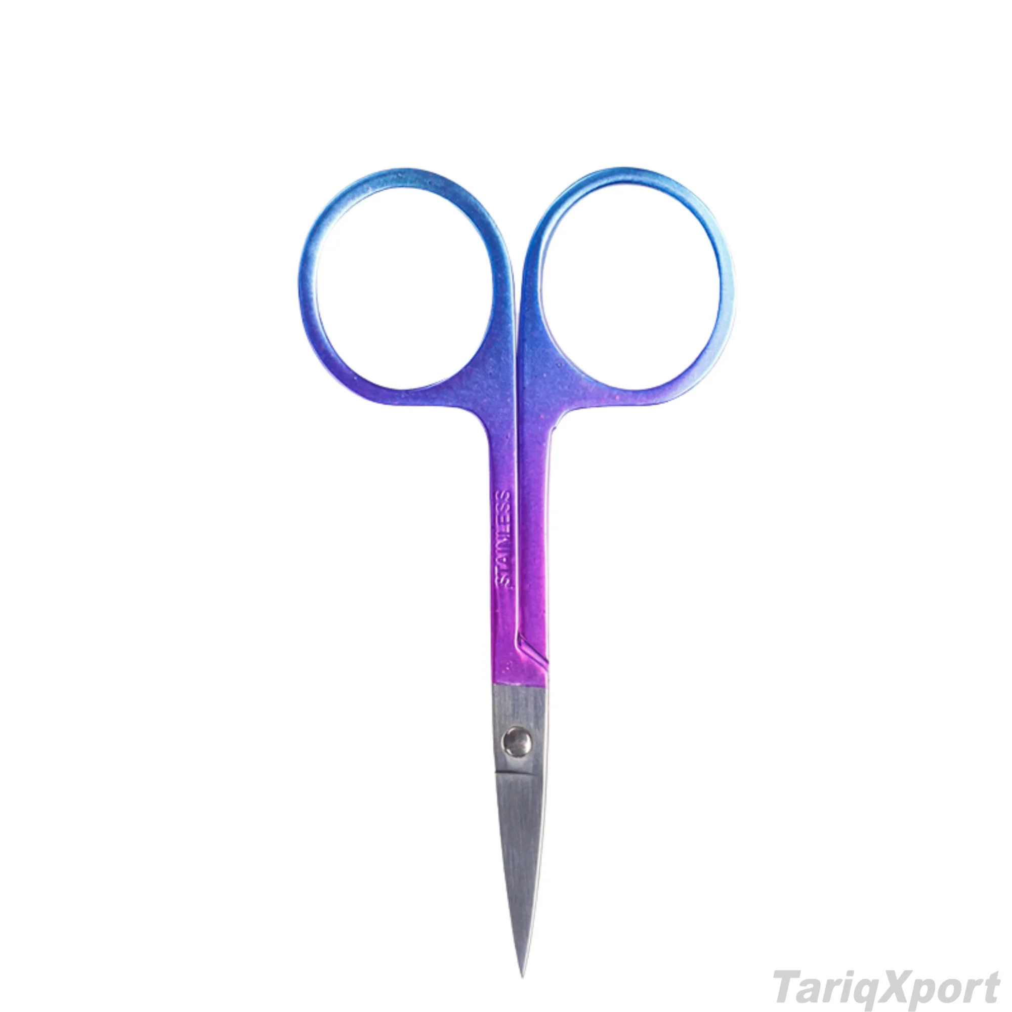 Factory Price Portable Stainless Steel Eyebrow Trimmer Small Scissors Sharp Straight for Nose Hair Clipper Gradient Beauty - Image 3