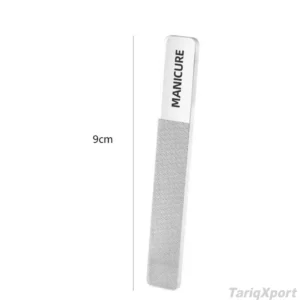 Professional Transparent Nano Glass Straight Pattern Double Sided Nail File Manicure Pedicure Polishing Tool 180 Grit Extra Fine
