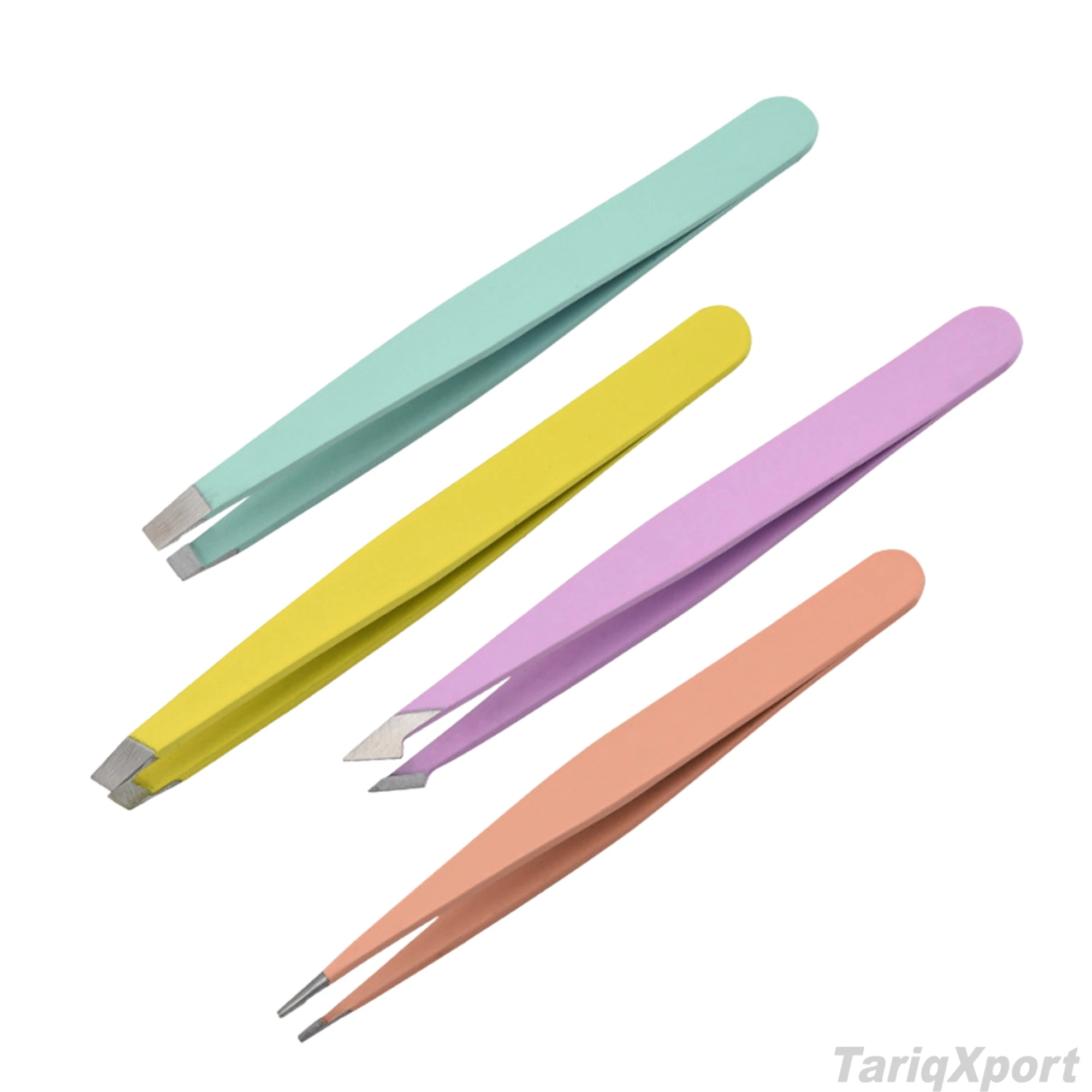 Professional Colorful Rust-free Stainless Steel Slanted Durable Reusable Lightweight Volume Eyebrow Eyelash Tweezers Salon - Image 6