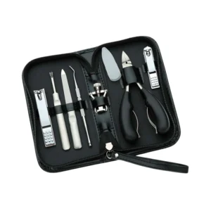 High Quality Professional Luxurious 7-in-1 Custom Logo Manicure Pedicure Kit Stainless Steel Nail Cutter Cuticle Clippers Box