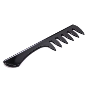 Wholesale Classic Fashion Stainless Steel Wear Black Large Toothed Afro Hair Comb Resistance Saw Cut Massage Eco-Friendly Salon