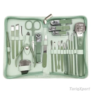 Custom Logo Factory Price Luxurious Professional Manicure Set Stainless Steel Nail Clippers Pedicure Tool Kit 5-in-1 Grooming