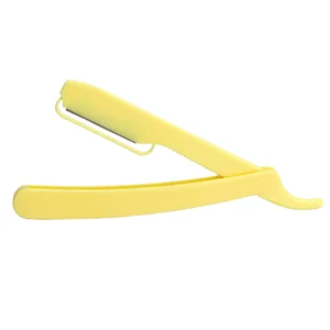 Professional Disposable Barber Stainless Steel Blade Wood Handle Foldable Razor for Body & Face Shaving