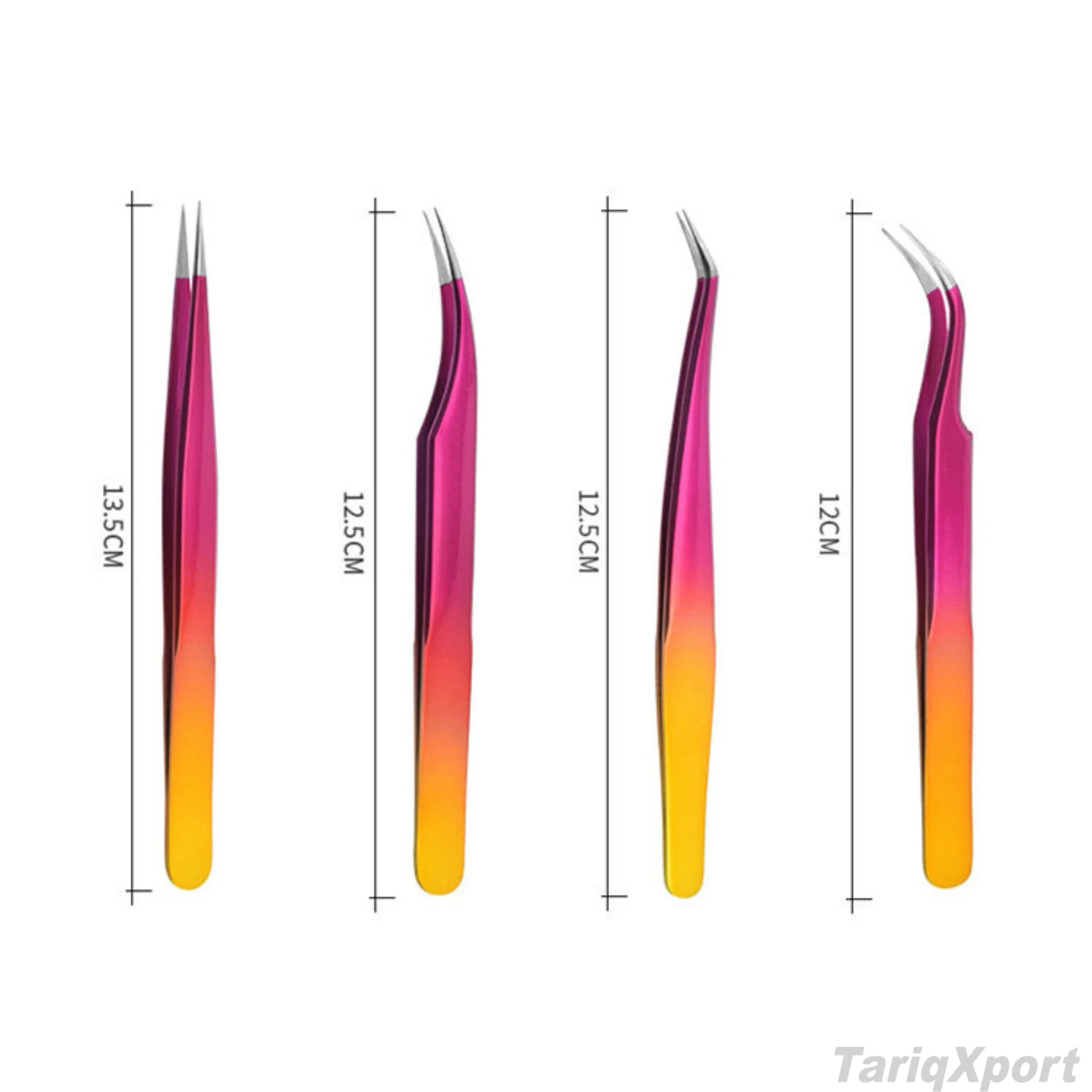 Professional Customizable Stainless Steel Eyebrow Tweezers 10mm Comfortable Handle Precision Smooth Tip for Salon Usage - Image 2