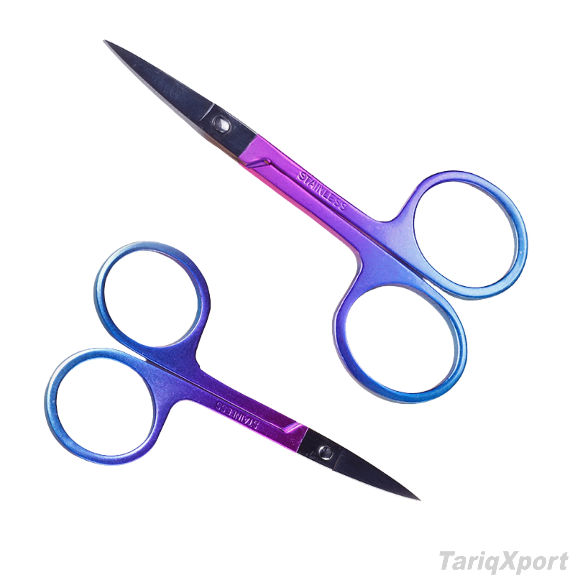 Factory Price Portable Stainless Steel Eyebrow Trimmer Small Scissors Sharp Straight for Nose Hair Clipper Gradient Beauty - Image 5