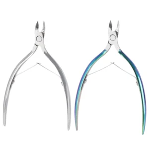 Professional Silver Cuticle Nipper Stainless Steel Dead Skin Clipper Cuticle Trimmer for Smooth & Clean Nails